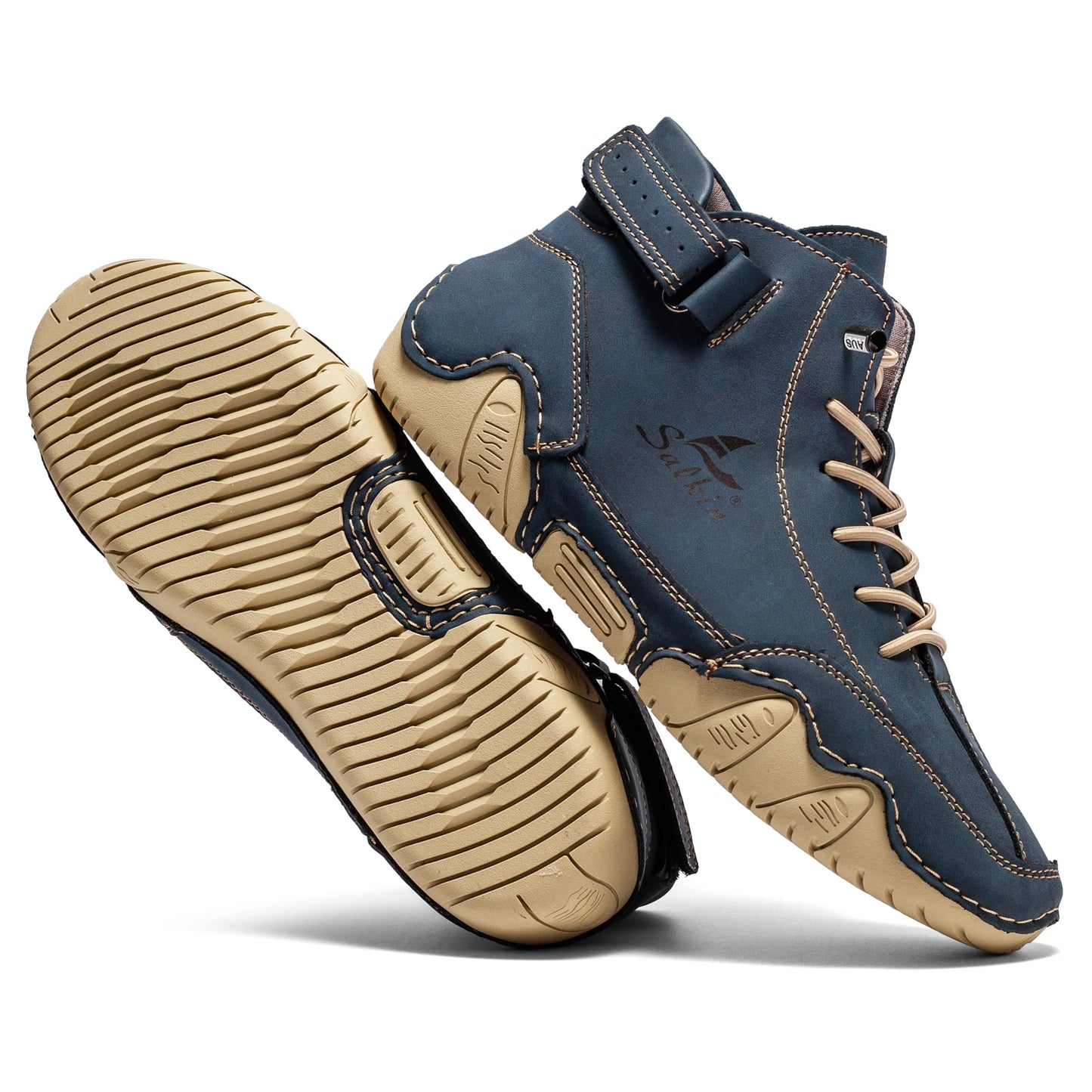 New 2025 Handmade Men Boots Design Sneakers Man Outdoor Casual Leather Men Shoes Ankle Boots Fall Breathable Hot Sale