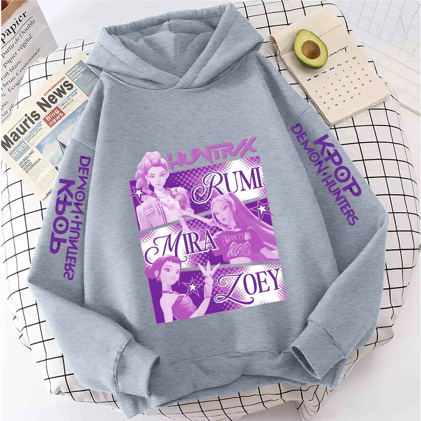 2025 KPop Demon Hunters Hoodie Fashion Rumi Sweatshirt Pullover Cute Long Sleeve Autumn Boys Girls Cartoon Y2K Hoody Sportswear