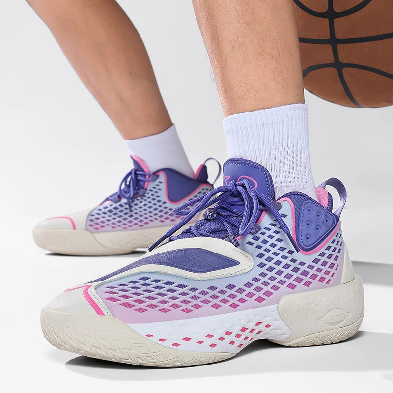 High-quality Men's Basketball Shoes Women Reflective Basketball Sneakers Men Outdoor Rubber Anti Slip Sports Training Shoes Male