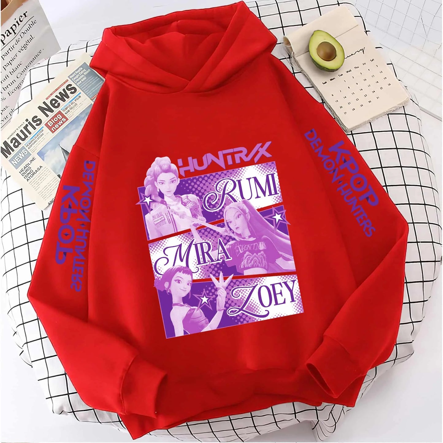 2025 KPop Demon Hunters Hoodie Fashion Rumi Sweatshirt Pullover Cute Long Sleeve Autumn Boys Girls Cartoon Y2K Hoody Sportswear