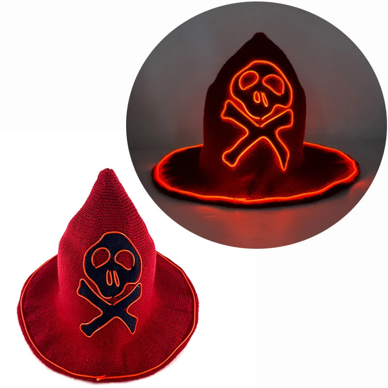 Glowing Decor  Supplies Luminous Cowboy hat  LED Pearlescent Cowboy  Cap Fashion Neon Light Hat For Party