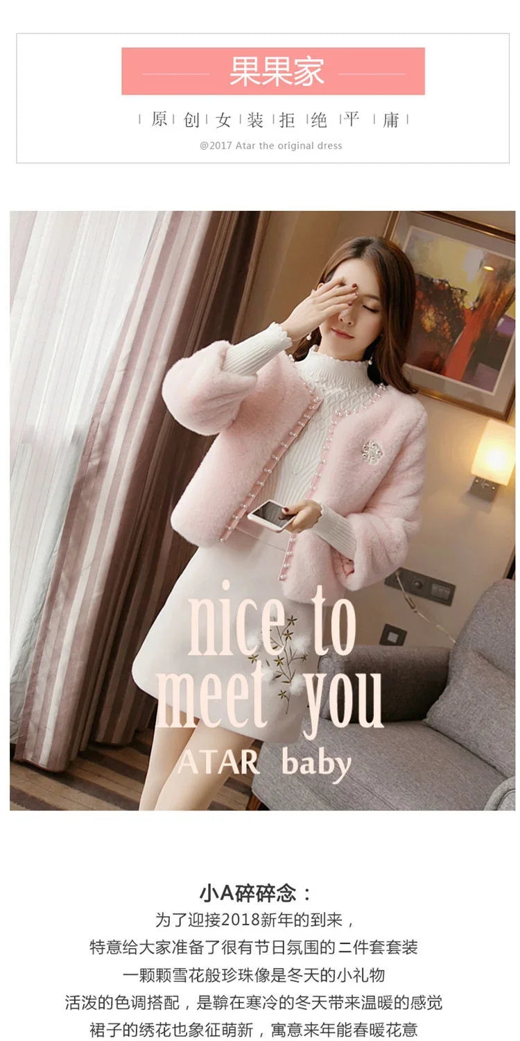 Jacket Women Faux Fur Coat Autumn And Winter Imitation Fur Short Coat Overcoat Women's Clothes Veste Femme