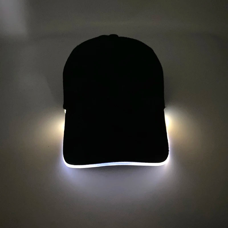 Fashion Attractive Glowing Decor Supplies Christmas LED Optical Fiber Baseball Cap Flashing For Carnival Party In THe Dark Night
