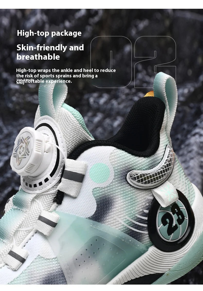 New children's sports shoes men's primary school students actual combat basketball shoes men's non-slip children's shoes