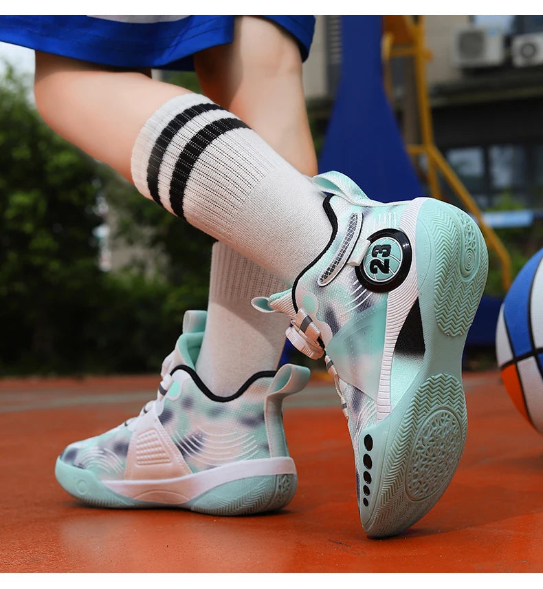 New children's sports shoes men's primary school students actual combat basketball shoes men's non-slip children's shoes