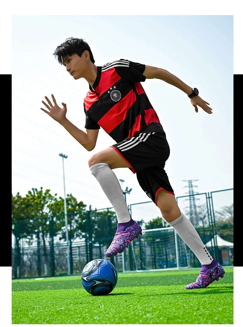 Professional Men Football Shoes TF/FG Soccer Shoes Society Cleats Fast Football Field Boots Sneaker Comfortable Original Unisex