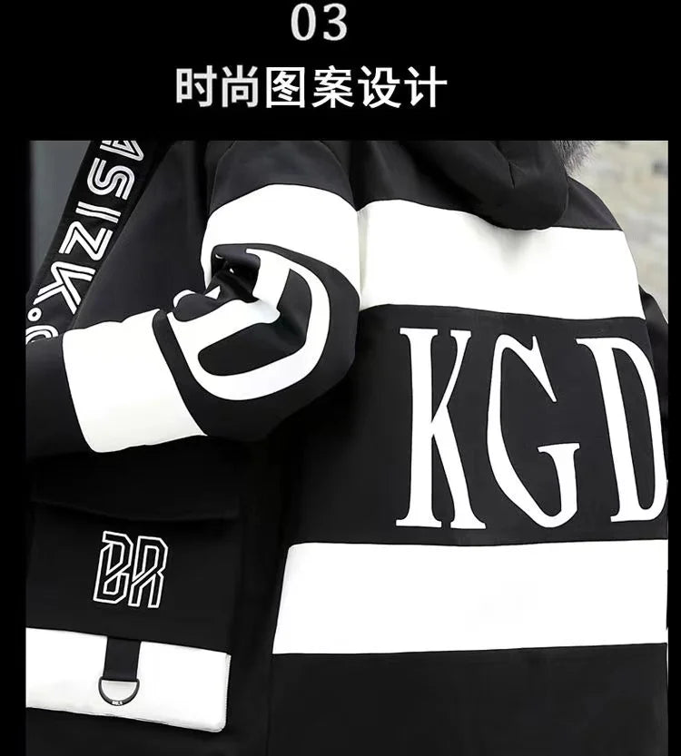 Winter cotton jacket men's thick warm men's cotton jacket loose winter jacket youth down cotton jacket fashionable cotton jacket