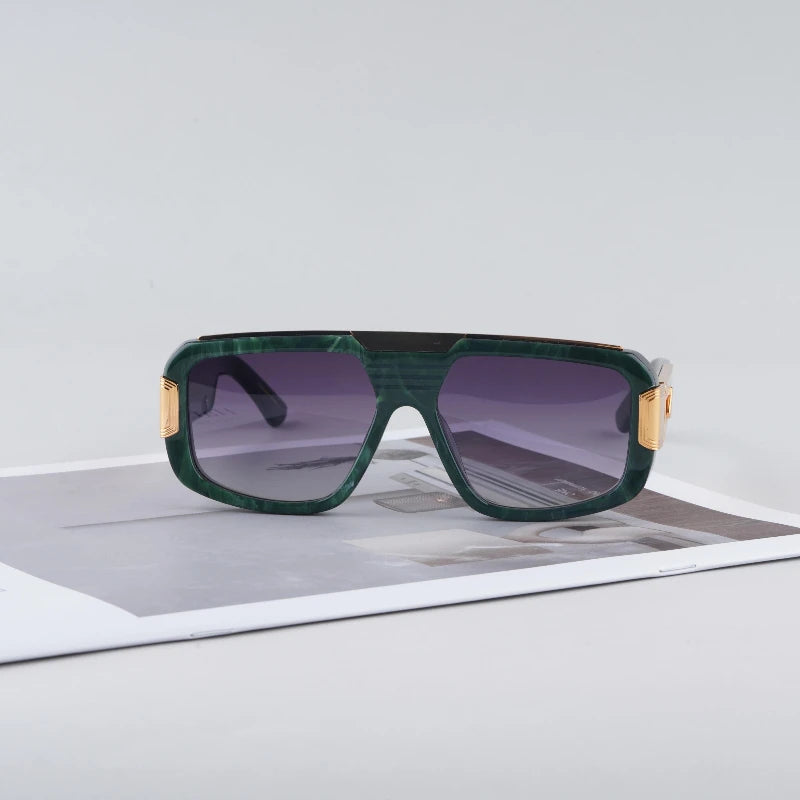 Germany Designer Brand Sunglasses High Quality Punk Thick Acetate Men Uv400 Gradient Eyeglasses with Case