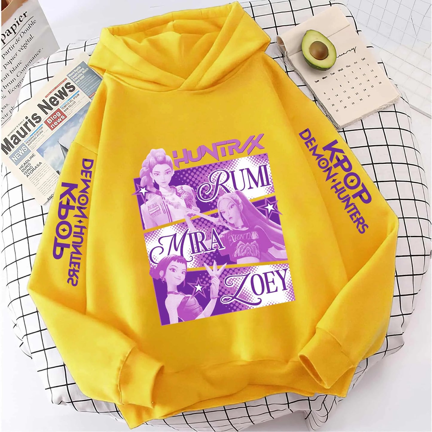2025 KPop Demon Hunters Hoodie Fashion Rumi Sweatshirt Pullover Cute Long Sleeve Autumn Boys Girls Cartoon Y2K Hoody Sportswear