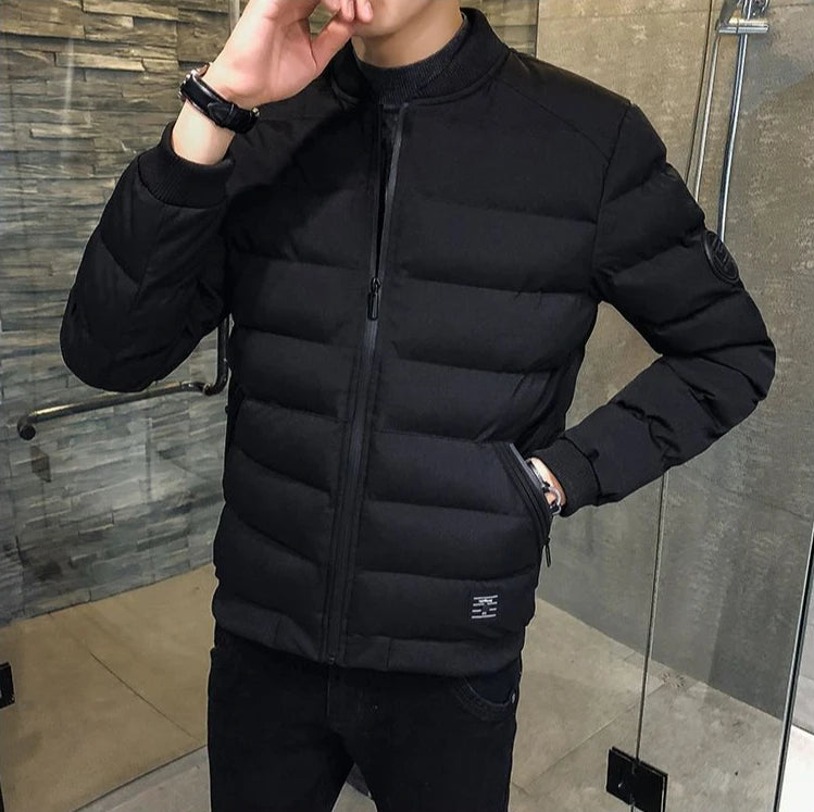 Baseball Jacket Man Warm Winter Quilted Padded Coat for Men Thick Luxury Padding Stylish Korean Reviews Many Casual Cheap Sale
