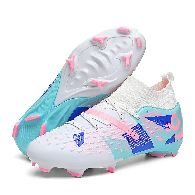 New Men Soccer Shoes High-quality Outdoor High Ankle Ultralight Indoor Football Boots Non-Slip Sports Shoes Futsal Non-Slip