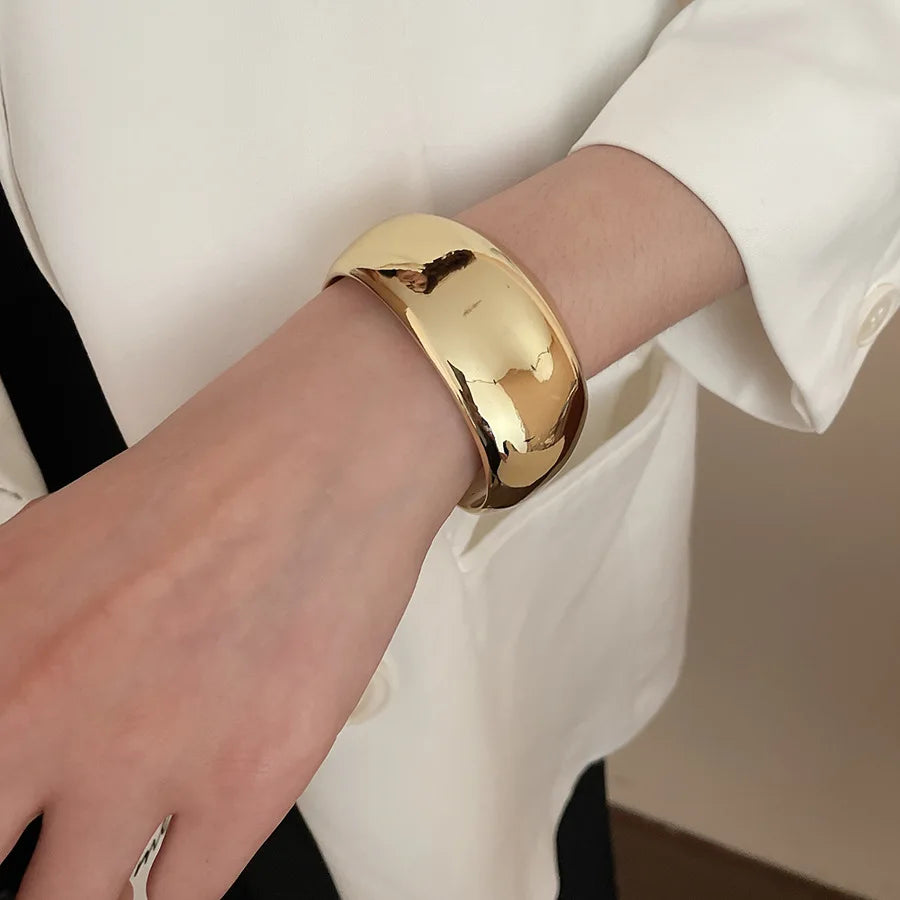 Irregular Geometric Twisted Open Bangles for Women European and American Personalized Bracelet Exaggerated Temperament Jewelry