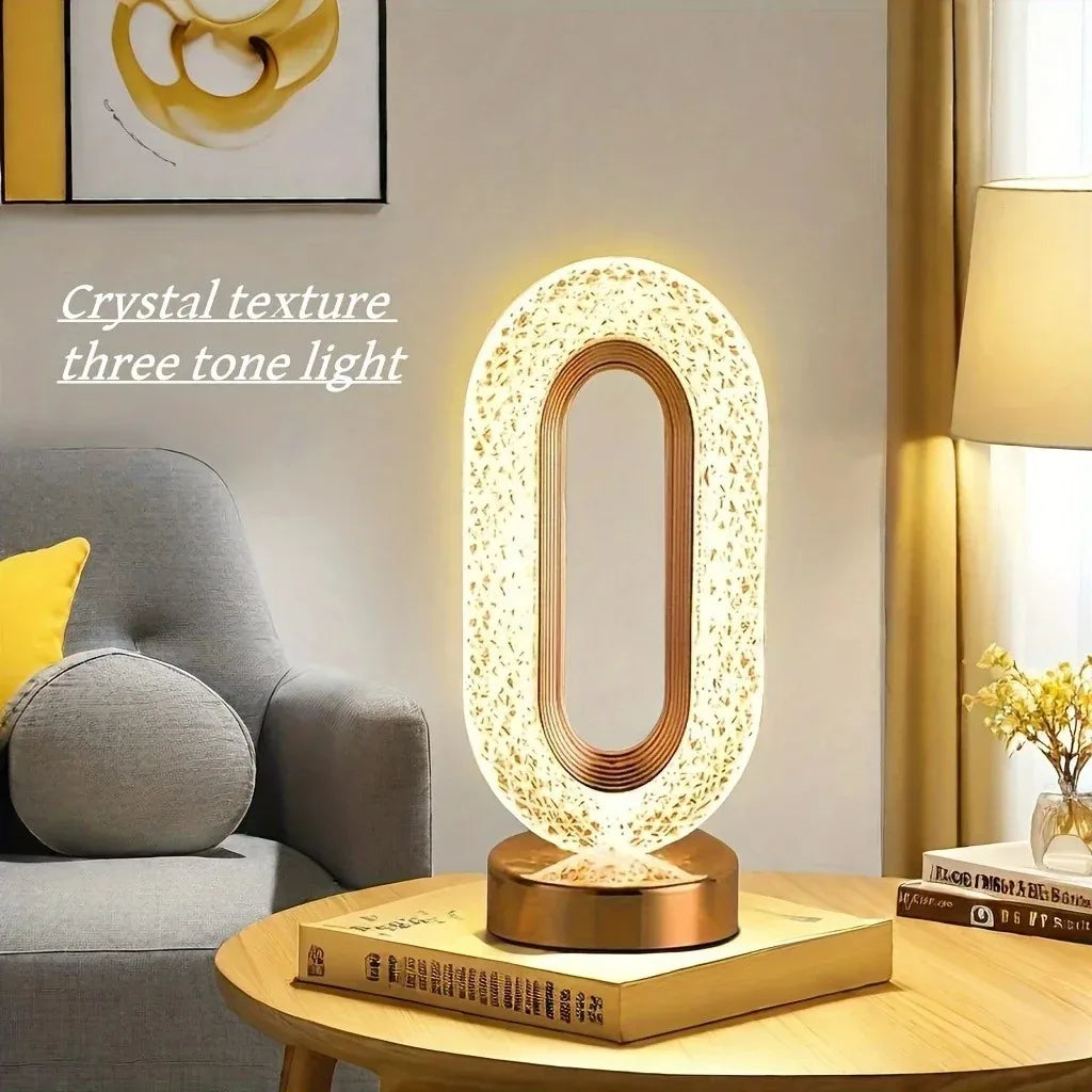 3D Crystal Touch Control LED Night Light for Kids Bedroom - USB Rechargeable Color Changing Square Star Moon Shapes Lamp