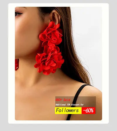 Exaggerated Large Irregular Ellipse Stud Earrings for Women Trendy Charms Wedding Accessories 2023 Fashion Jewelry Female Gifts