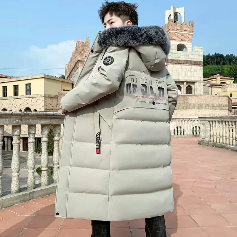 Men's Winter Jacket New Winter Cotton Coat Men's Long Section Trend Youth Handsome Camouflage Clothes Casual Jacket