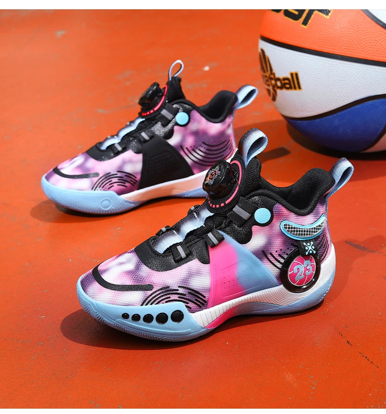 New children's sports shoes men's primary school students actual combat basketball shoes men's non-slip children's shoes