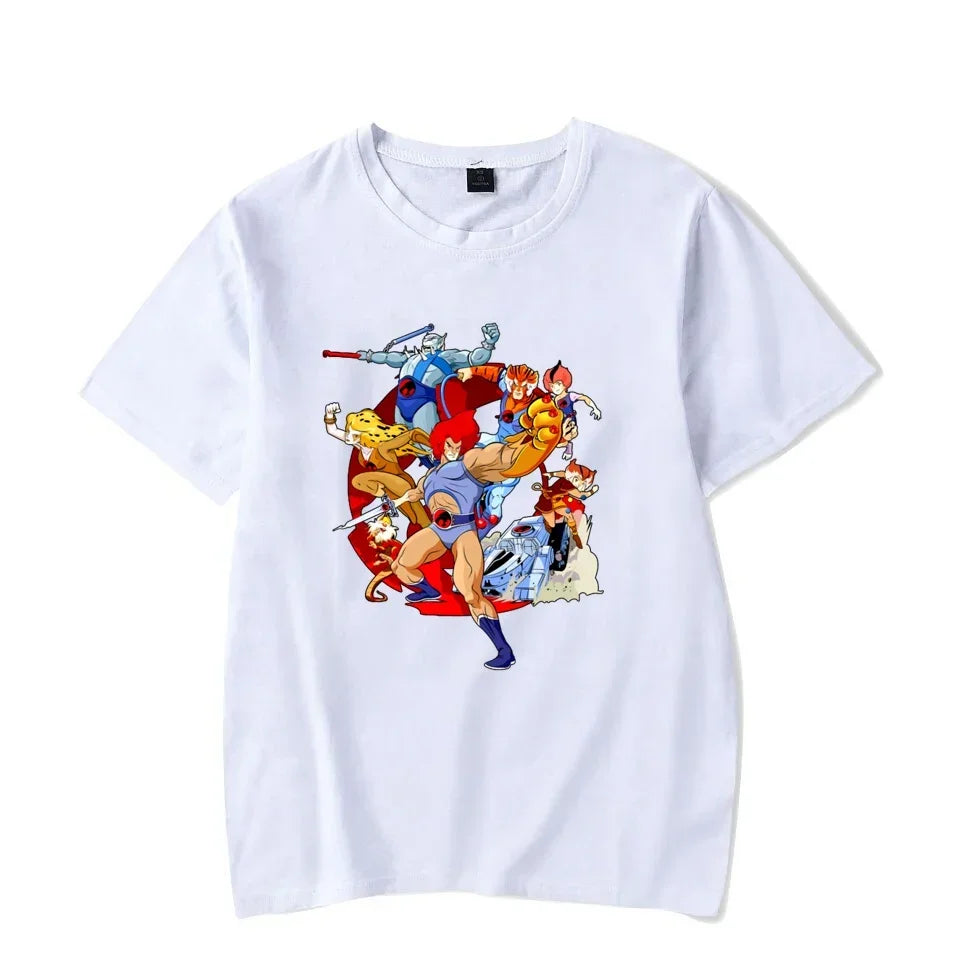 ThunderCat Luminous T-shirt Mens Fashion Casual Short Sleeve Round Neck Tops Mens Clothing Hipster Glowing ThunderCat T-shirt