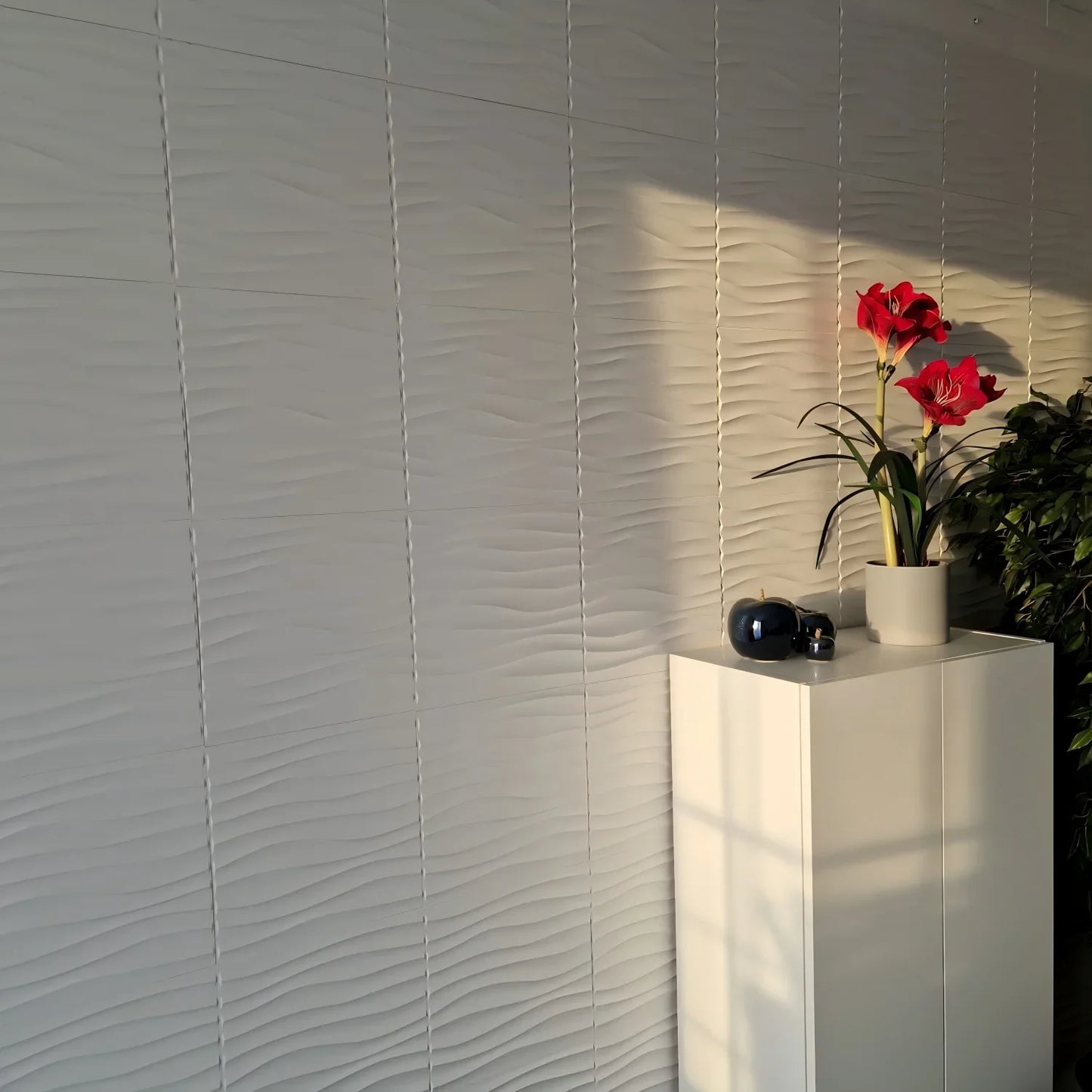 20PCS 3D Wall Panels 30x30cm Indoor Wall Decoration for Living Room Bedroom Hotel Office  Mural Tile-Panel-Mold 3D Wall Sticker