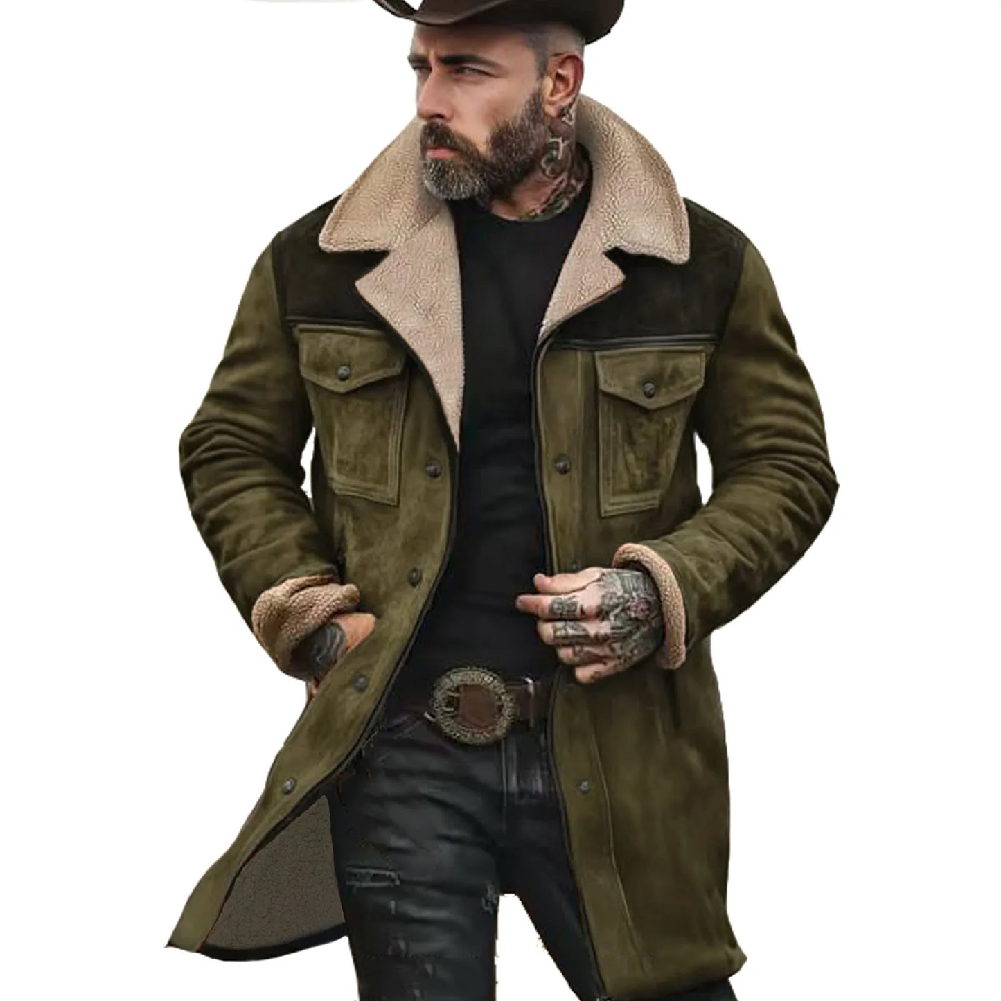Europe and America 2025 Autumn and Winter Men's Coat Jacket Zipper Coat