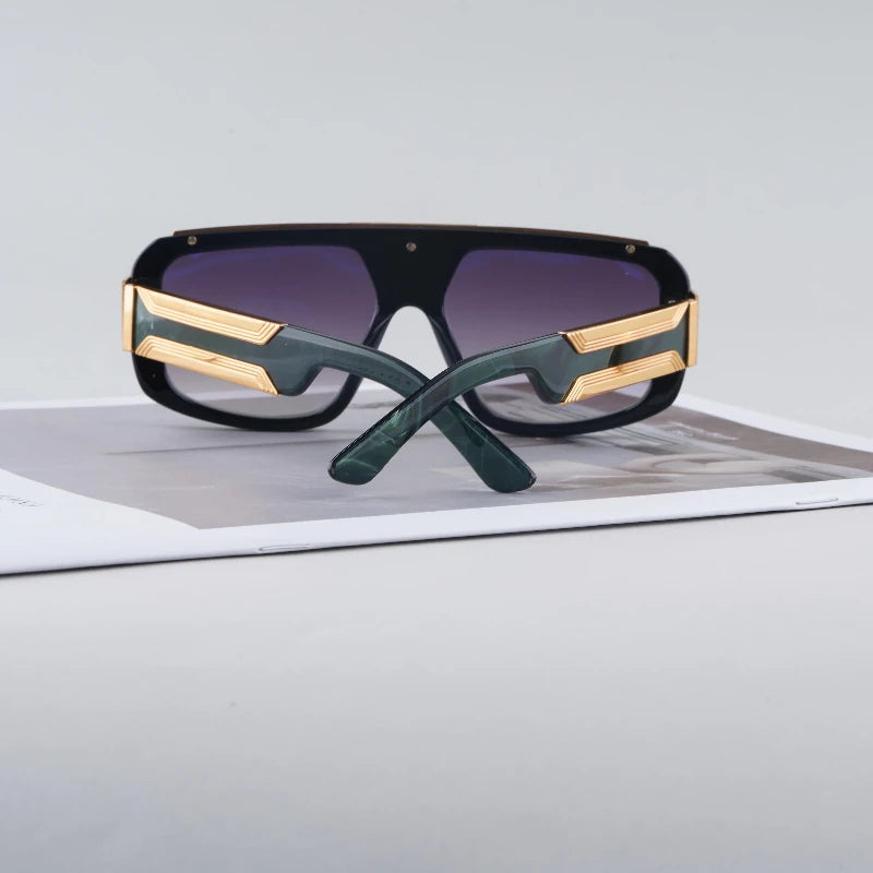 Germany Designer Brand Sunglasses High Quality Punk Thick Acetate Men Uv400 Gradient Eyeglasses with Case