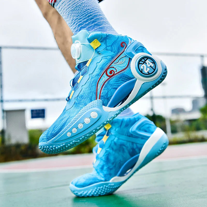 Men's Basketball Shoes Breathable Cushioning Non-Slip Wearable Sports Shoes Gym Training Athletic Basketball Sneakers for Women