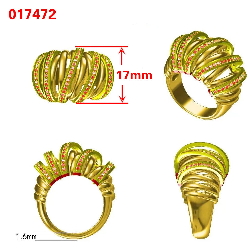 JEWEL Fashion Romantic and Shiny High Quality Crisscross Design AAA+ Cubic Zirconia For Women Finger Ring Wedding Party Gift