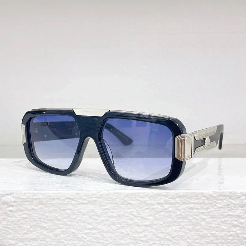 Germany Designer Brand Sunglasses High Quality Punk Thick Acetate Men Uv400 Gradient Eyeglasses with Case