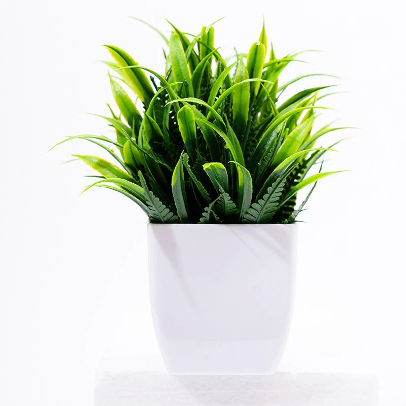 Artificial Plants with Plastics Pots Perfect Greenery for Home DecorationsOffice Desk Living Room and Bedroom Decoration