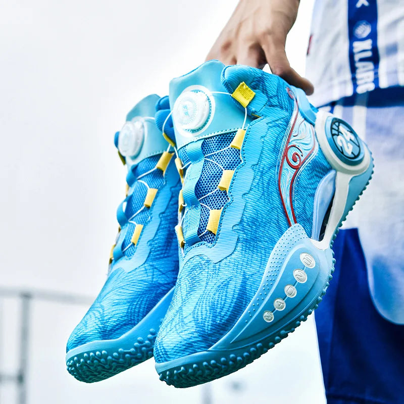 Men's Basketball Shoes Breathable Cushioning Non-Slip Wearable Sports Shoes Gym Training Athletic Basketball Sneakers for Women