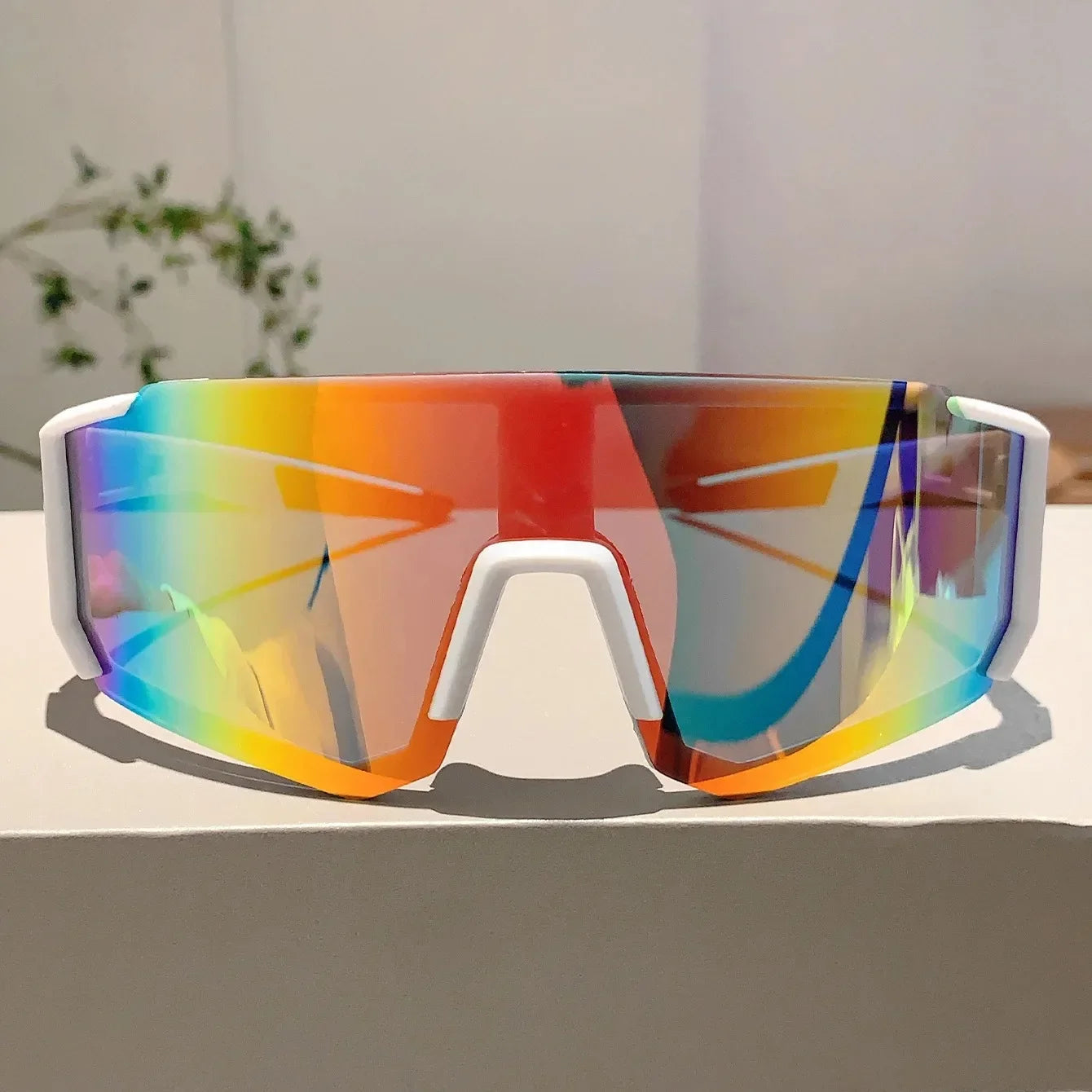 Oversized Rimless Sport Sunglasses Women 2024 New Fashion Frameless Shield Sun Glasses For Men Outdoor Bicycle Mountain Eyewear