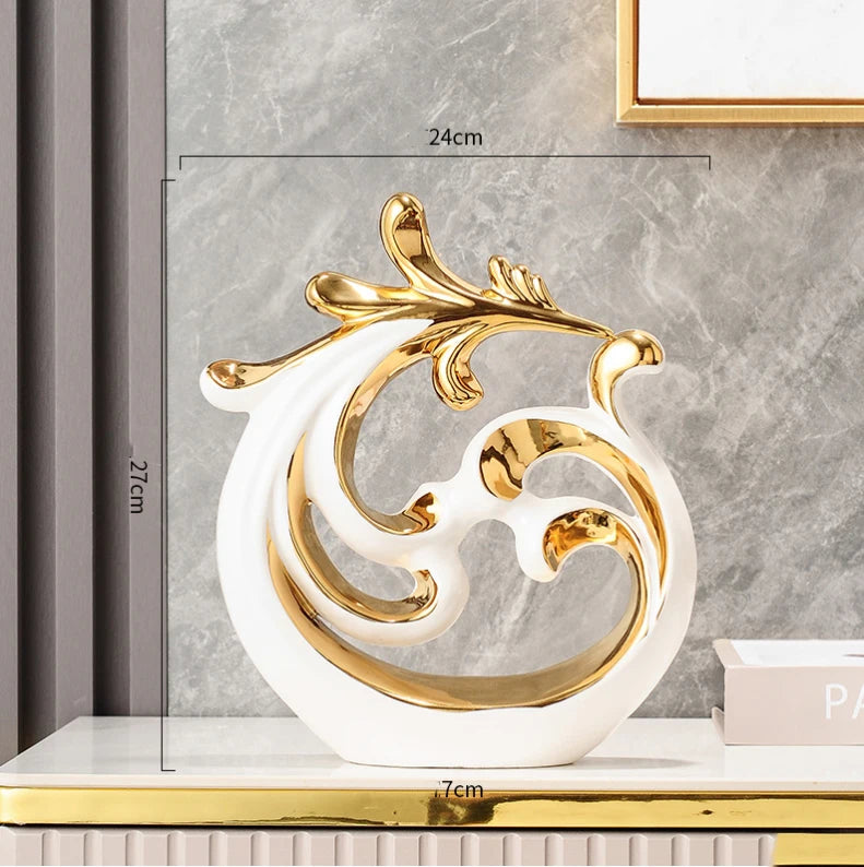 Simple Abstract Phoenix Ceramic Sculpture Home Livingroom Desktop Statue Ornaments Cabinet Table Figurines Decoration Crafts