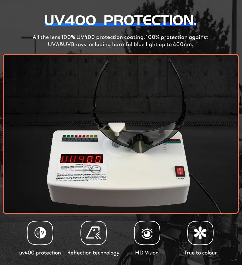 Kapvoe Cycling Sunglasses UV400 Protect Men Bike Sunglasses MTB Eyewear Outdoor Sport Goggles Bike Glasses Oculos De Ciclismo