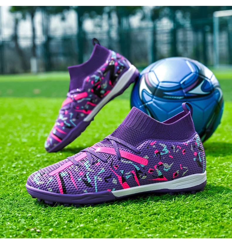 Professional Men Football Shoes TF/FG Soccer Shoes Society Cleats Fast Football Field Boots Sneaker Comfortable Original Unisex