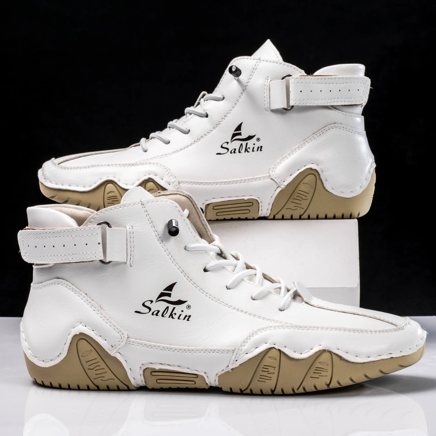 New 2025 Handmade Men Boots Design Sneakers Man Outdoor Casual Leather Men Shoes Ankle Boots Fall Breathable Hot Sale