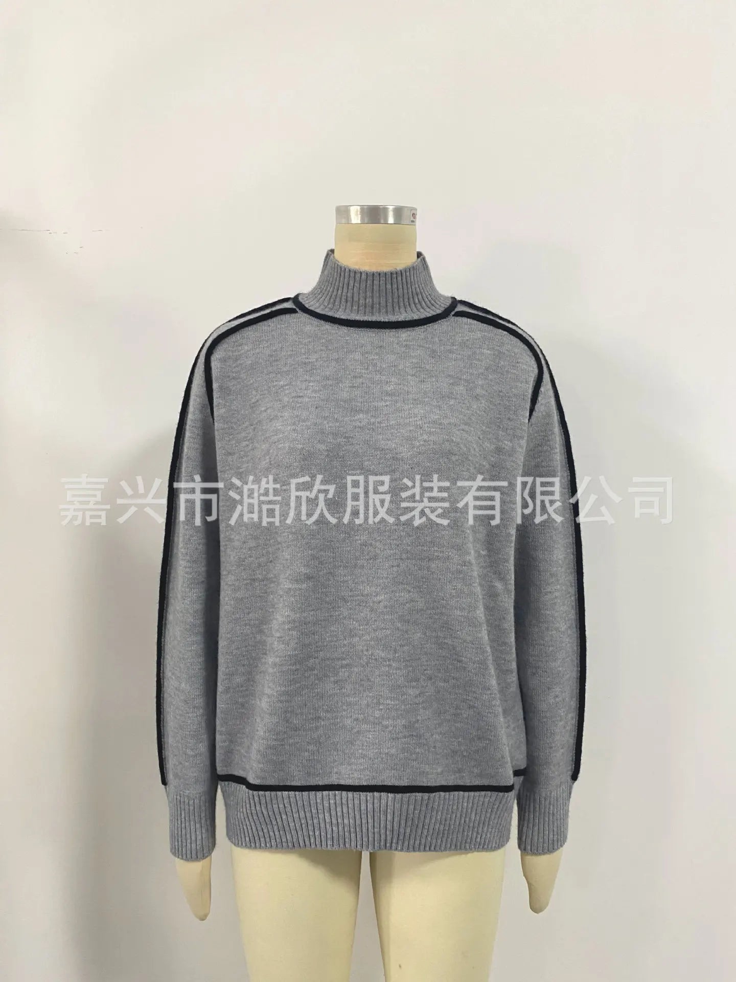 Fashion Basic Autumn Winter Color Matching Emperament Sweater High Neck Office Pullover Solid Soft Long Sleeve Clothing Tops