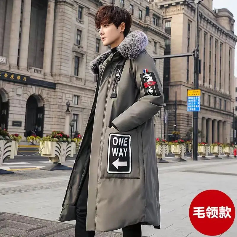 Men's Winter Jacket New Winter Cotton Coat Men's Long Section Trend Youth Handsome Camouflage Clothes Casual Jacket