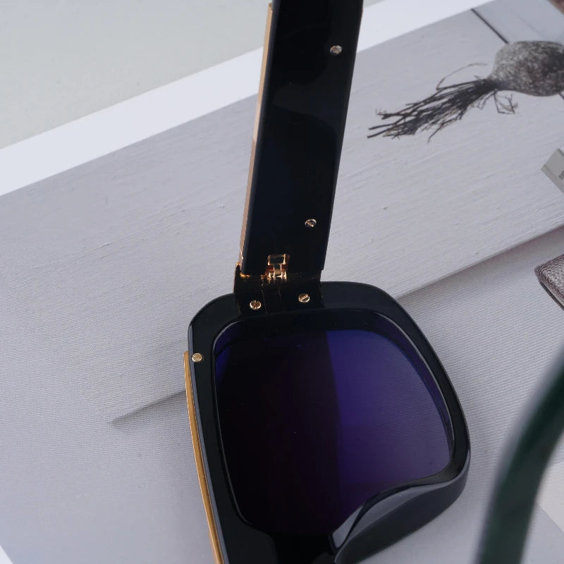 Germany Designer Brand Sunglasses High Quality Punk Thick Acetate Men Uv400 Gradient Eyeglasses with Case