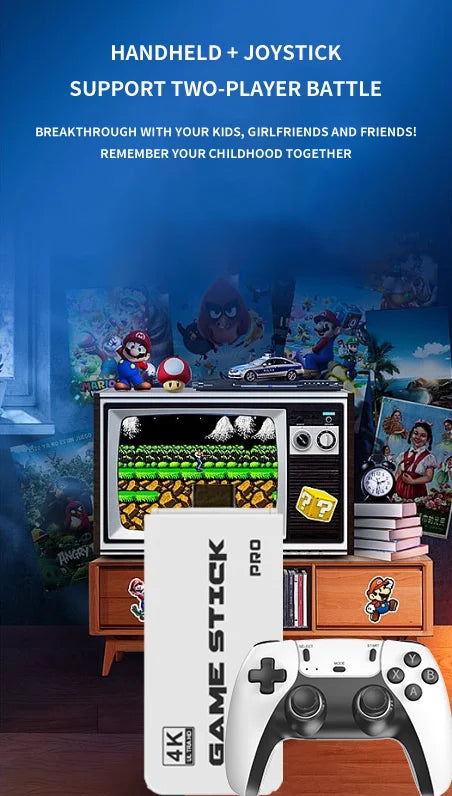 4K TV Game Stick M15 Video Game Console Built-in 40000+/50000 Games 128G Handheld Game Player Wireless Controller Retro Gamepad