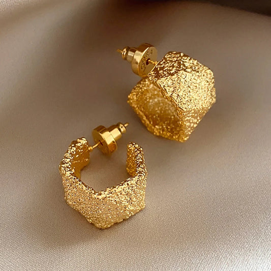 Unique Exaggerate Simple Geometric Fashion Earrings Trendy Women Jewelry Wedding Party Gifts Exquisite Accessories Elegant RG444