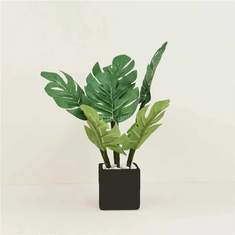 1/6 Scale Miniature Dollhouse Plant Simulation Monstera deliciosa Liebm Model Mini Decoration for Blyth BJD Doll Accessories Toy