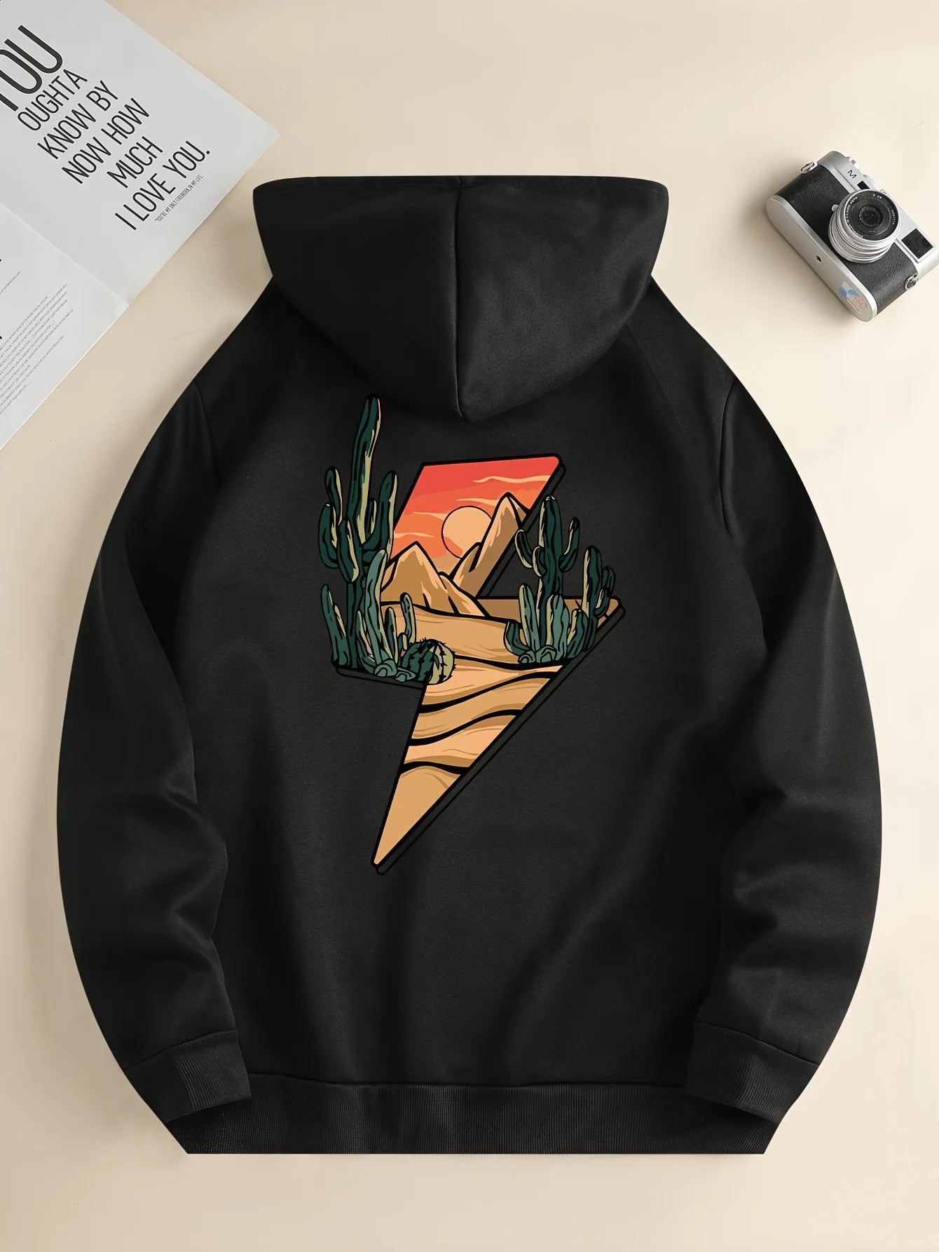 Men's Hoodie - Drawstring Hood with Kangaroo Pocket - Lightweight Fall Outdoor Wear - Machine Washable Street Style Top