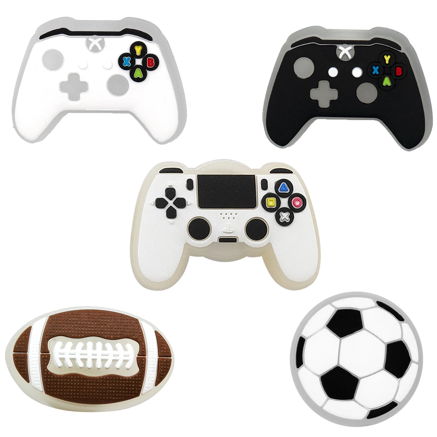 1PCS Pink Nurses Mom LED Shoes Charms Gamepad Turbo Football Shoe Decoration Accessories Rainbow Flower Doughnut Pins Clog