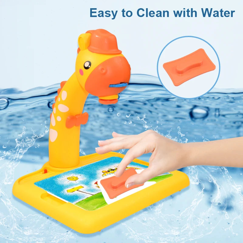 Kids LED Projector Drawing Table Toy Set Table Painting Board Desk Educational Learning Paint Tools Toys For Children