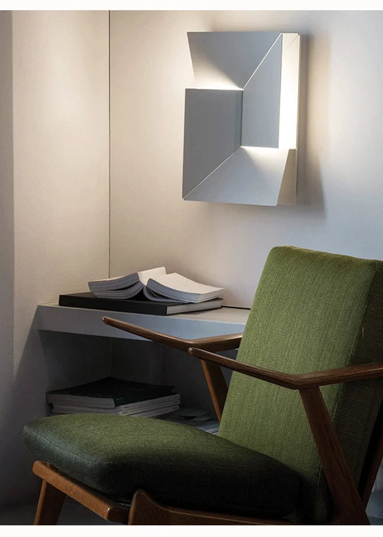 Modern Indoor Wall Lamp Geometric Design LED Sconce Background Light for Living Room Bedroom Hallway Home Decoration Lighting