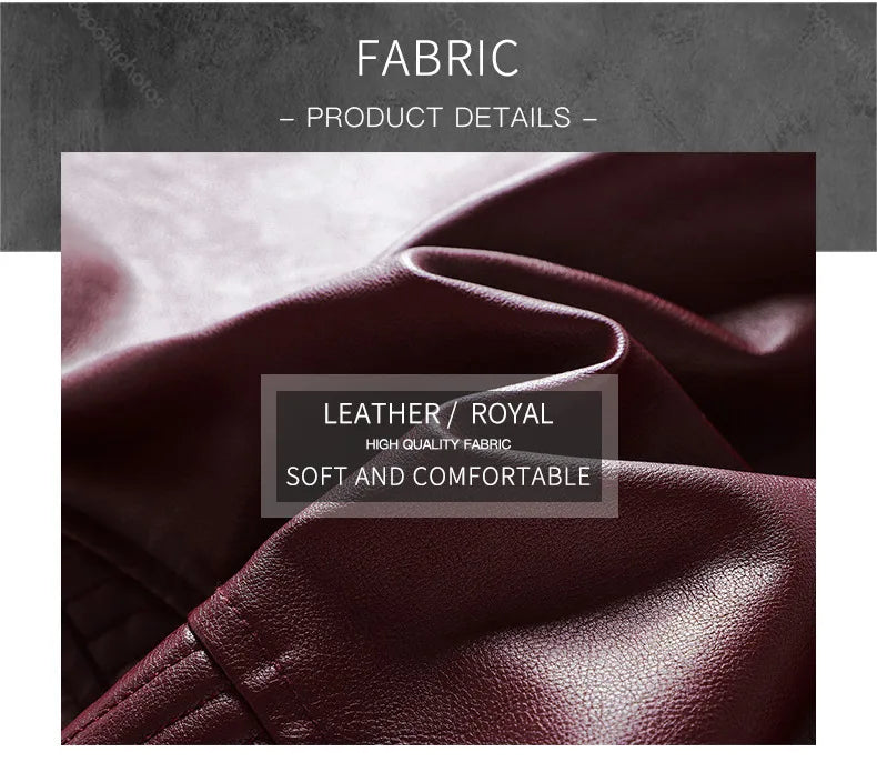 Men's Punk Style Jacket PU Leather Jacket Men Fashion Clothing Autumn Coat Men Motorcycle Jacket Artificial Leather High Quality