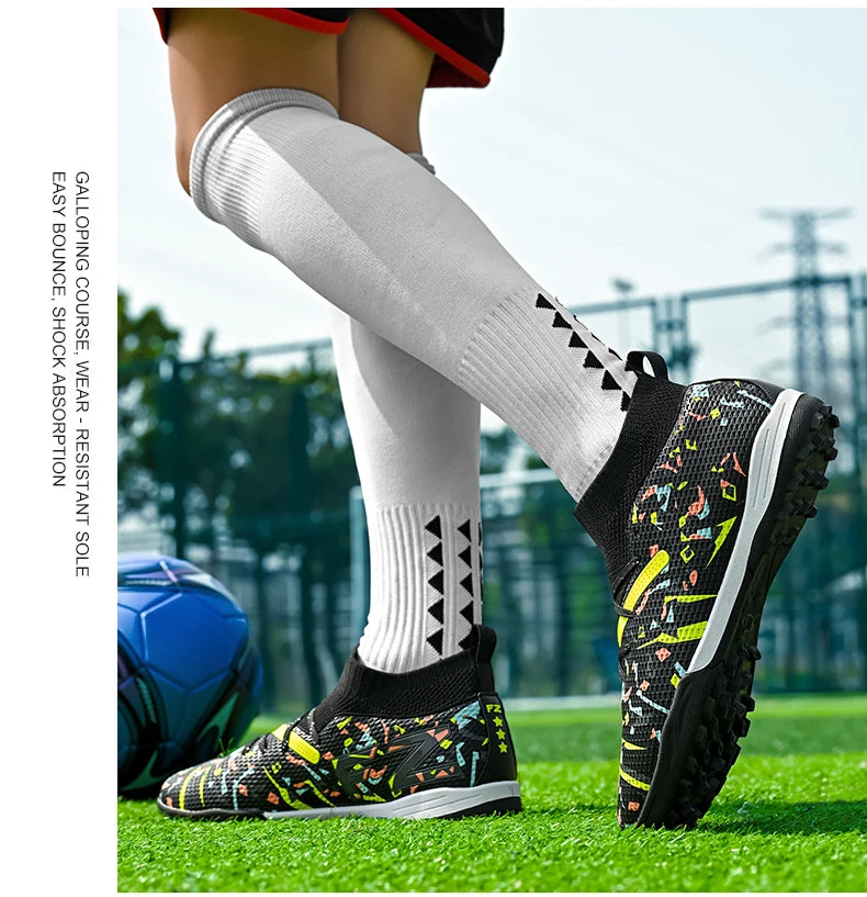 Professional Men Football Shoes TF/FG Soccer Shoes Society Cleats Fast Football Field Boots Sneaker Comfortable Original Unisex