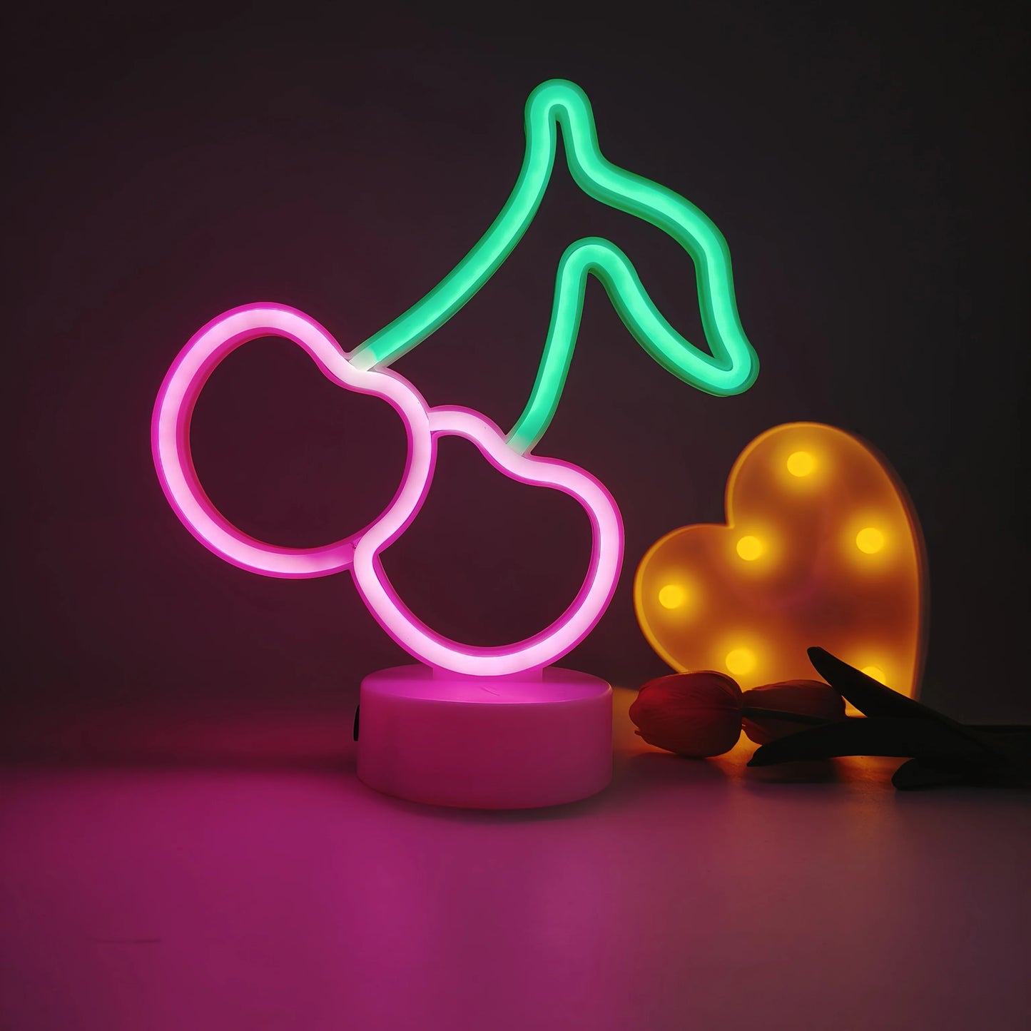 1 Piece, Countertop Decorative Lighting Neon Sign, USB or 3*Aa Battery Powered, Suitable for Holiday Party, Kitchen Home Lighting, Room Decoration Night Light (Battery Not Included)