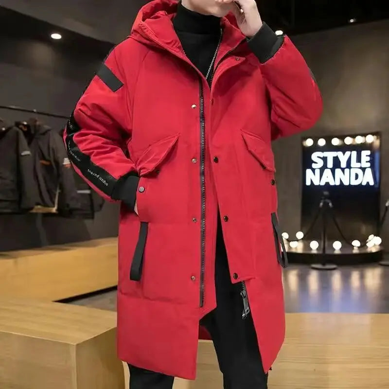 Men's Winter Jacket New Winter Cotton Coat Men's Long Section Trend Youth Handsome Camouflage Clothes Casual Jacket