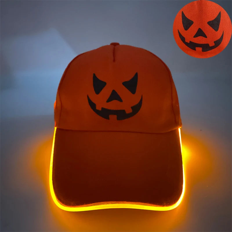 Fashion Attractive Glowing Decor Supplies Christmas LED Optical Fiber Baseball Cap Flashing For Carnival Party In THe Dark Night