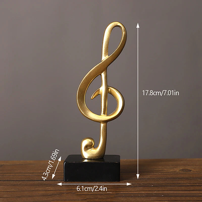 Simple Resin Musical Notes Model Ornaments Living Room Wine Cooler TV Cabinet Desktop Decorative Crafts